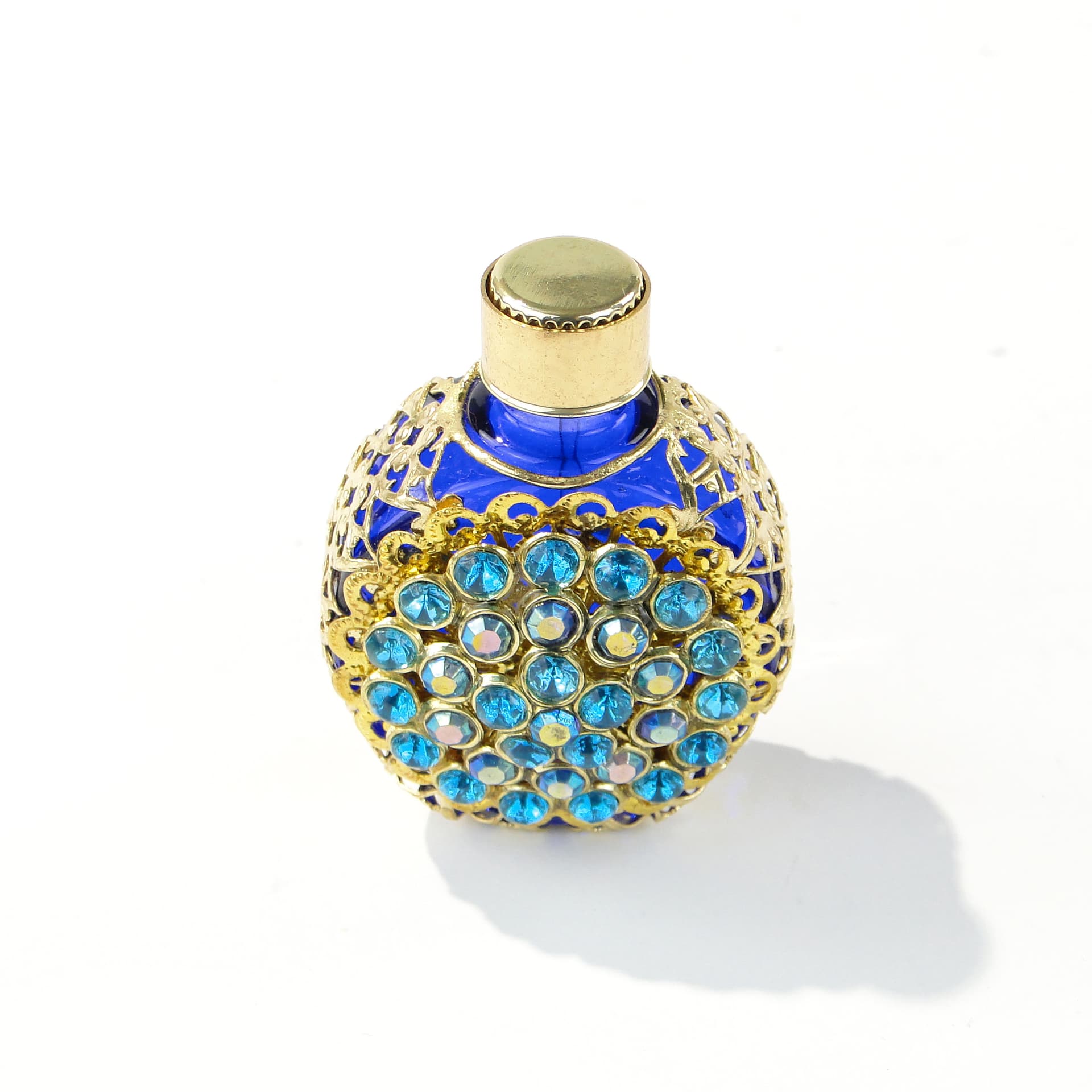 Flakon na perfumy wysadzany kamieniami, lata 50. - 167215