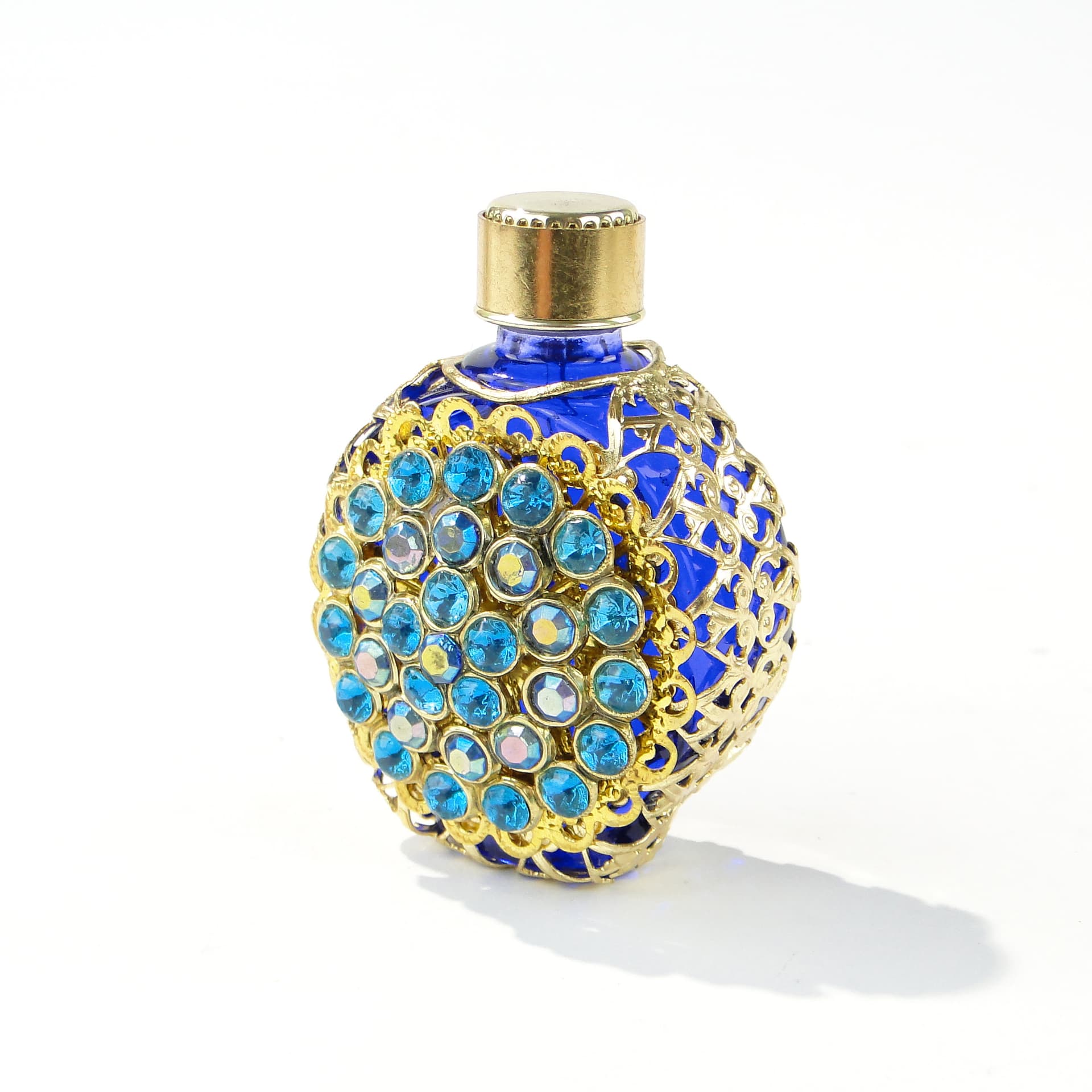 Flakon na perfumy wysadzany kamieniami, lata 50. - 167220