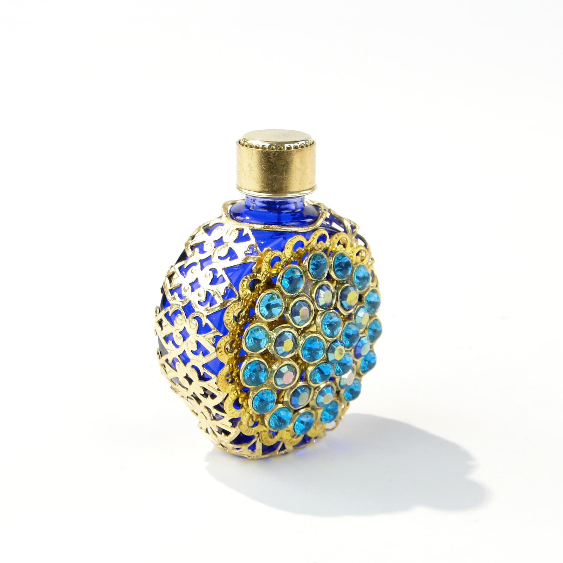 Flakon na perfumy wysadzany kamieniami, lata 50. - 167218