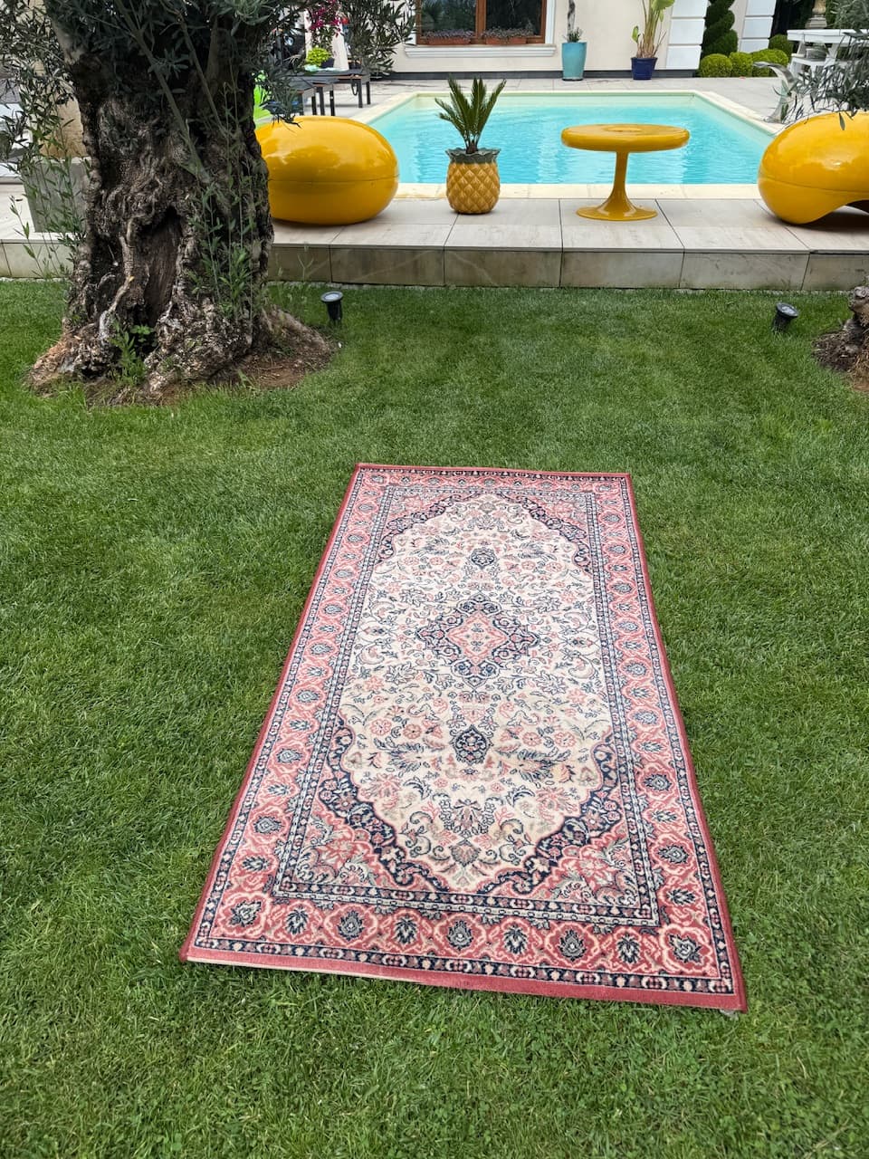 Dywan Keshan, kość słoniowa, wełna, Iran - 167255