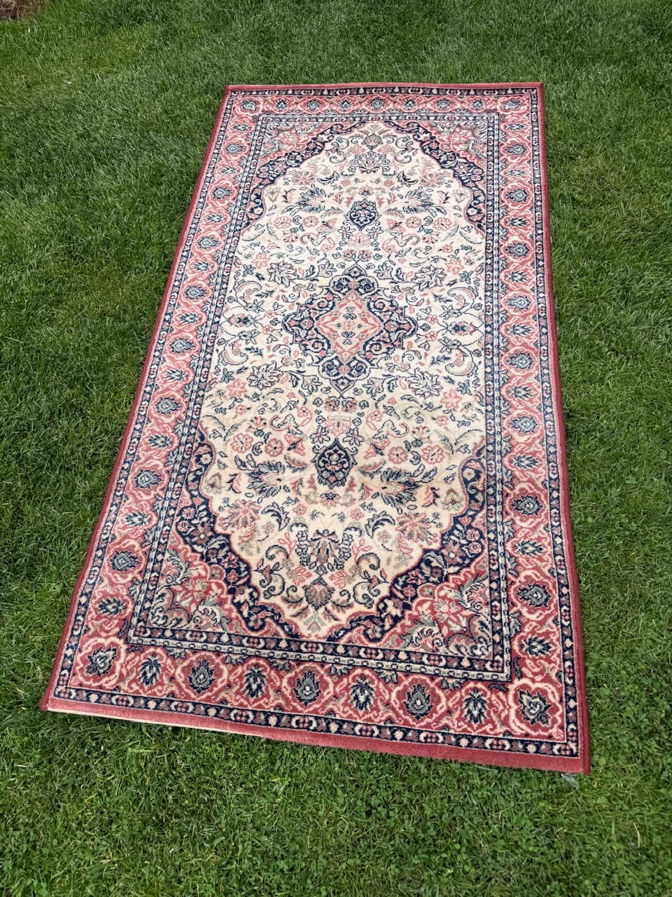 Dywan Keshan, kość słoniowa, wełna, Iran - 167256