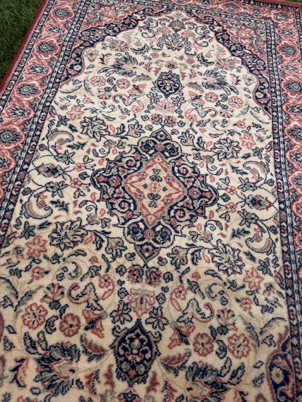 Dywan Keshan, kość słoniowa, wełna, Iran - 167261