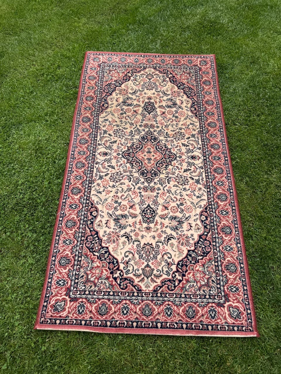 Dywan Keshan, kość słoniowa, wełna, Iran - 167263