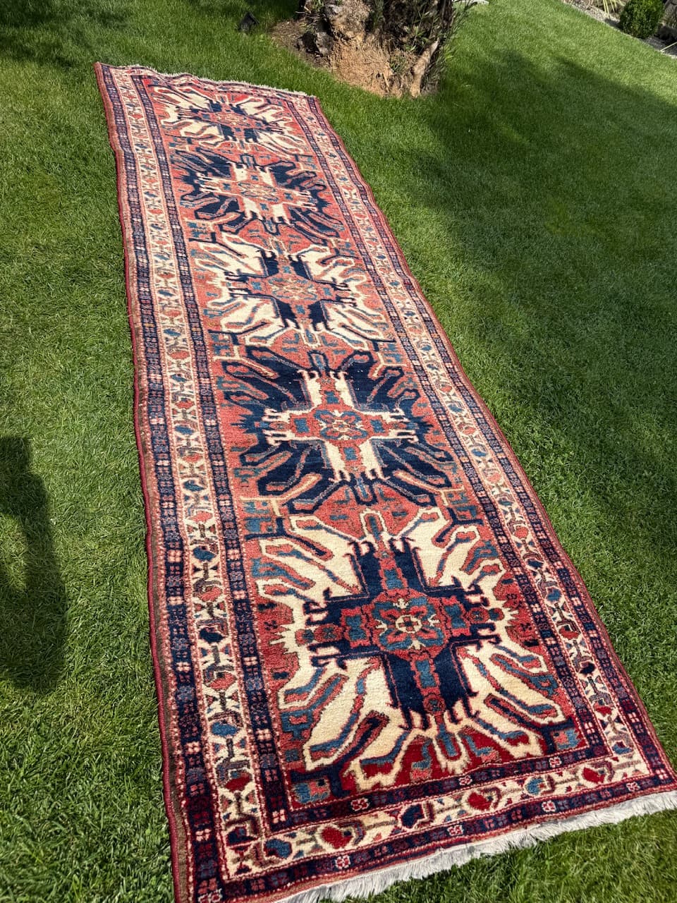 Runner Heriz 332x108 cm, multicolor wool, Iran, 1930s. - 167326