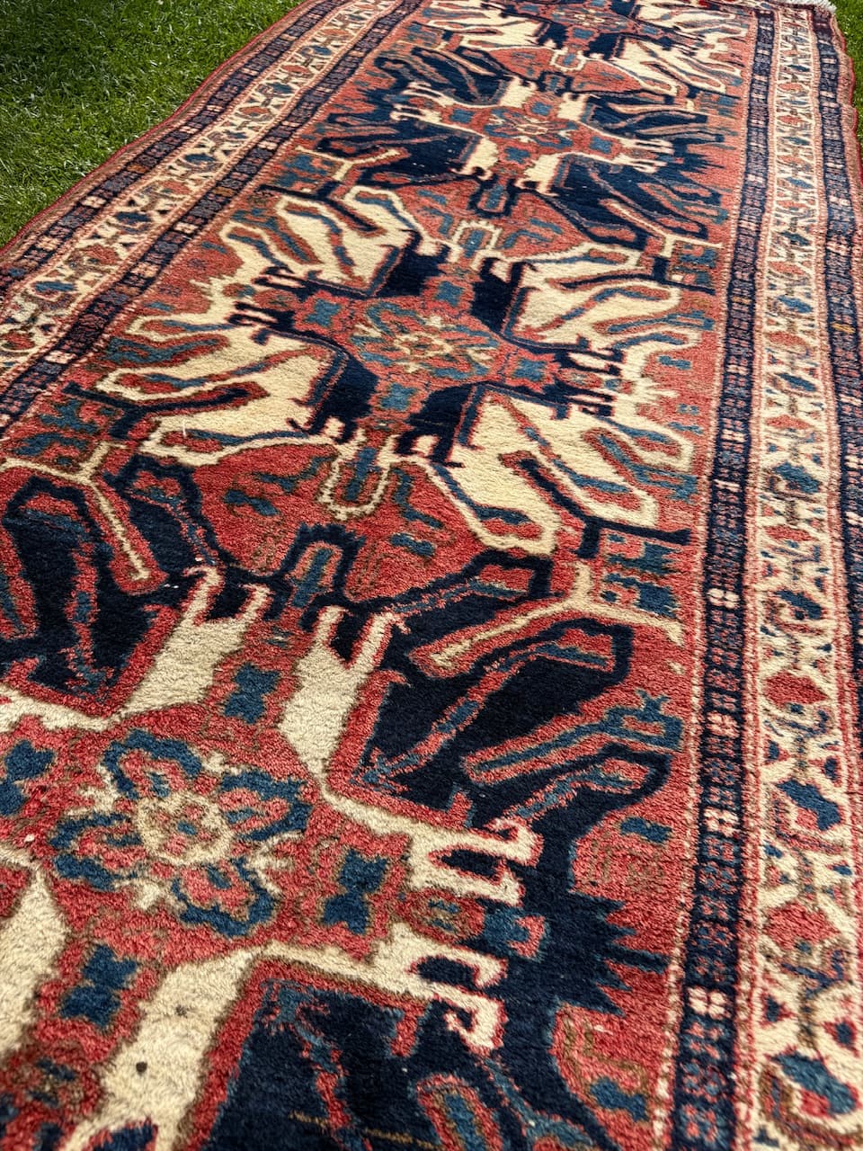 Runner Heriz 332x108 cm, multicolor wool, Iran, 1930s. - 167330