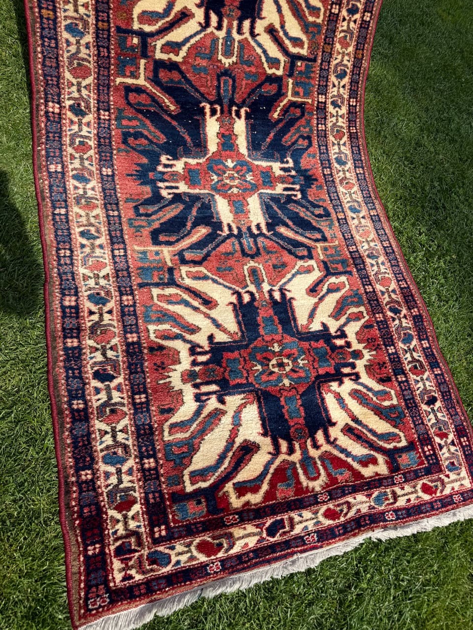 Runner Heriz 332x108 cm, multicolor wool, Iran, 1930s. - 167319