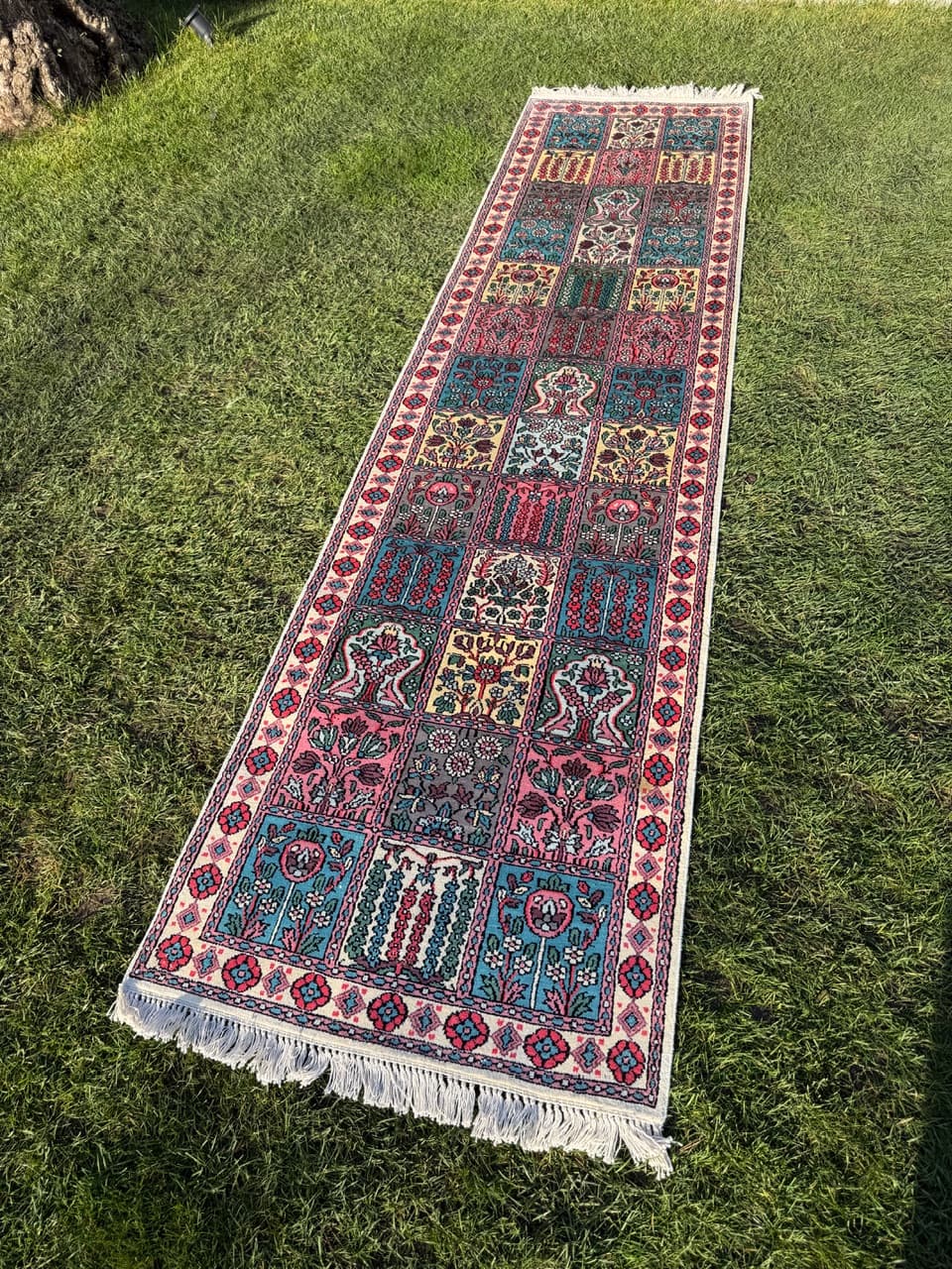 Runner Ghoum, multicolor silk, India - 167344