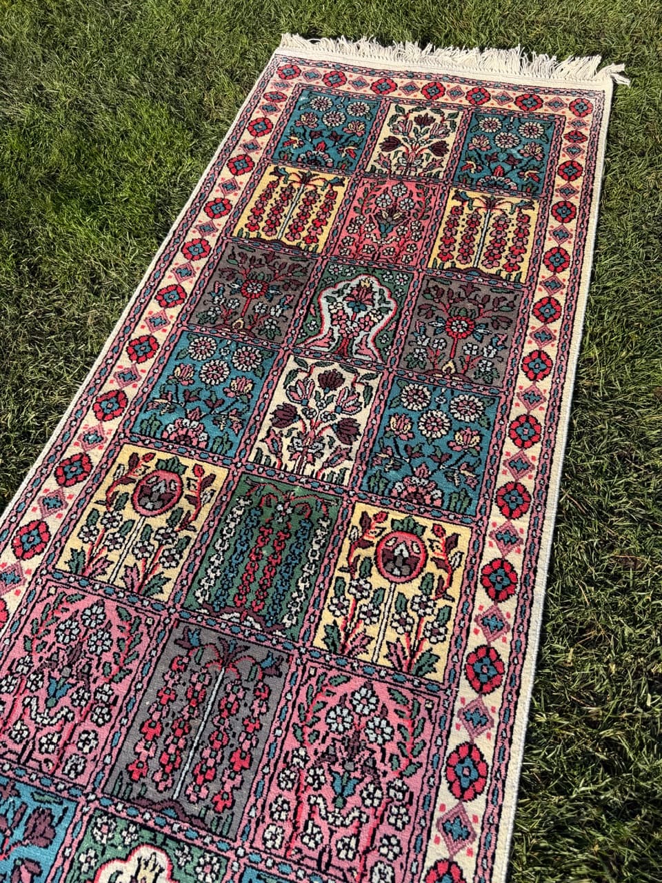 Runner Ghoum, multicolor silk, India - 167346