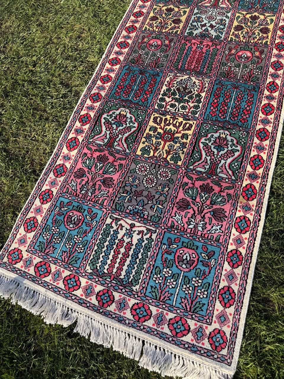 Runner Ghoum, multicolor silk, India - 167345