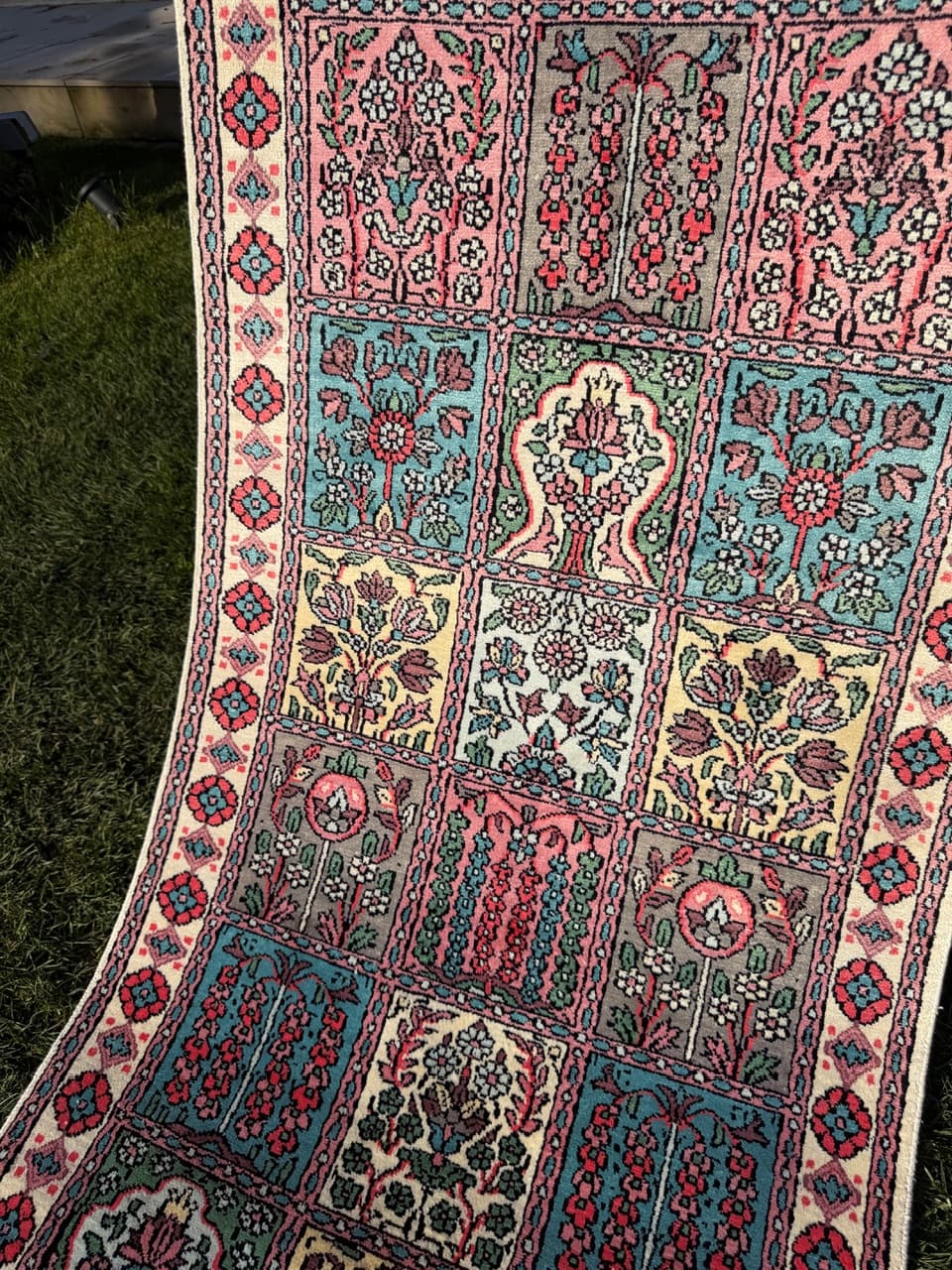 Runner Ghoum, multicolor silk, India - 167335