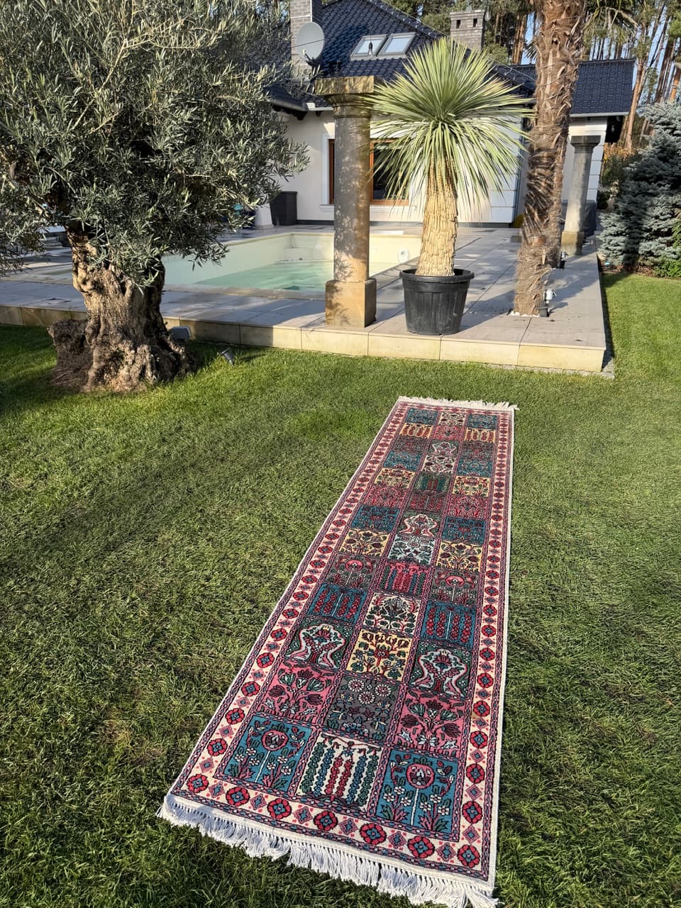 Runner Ghoum, multicolor silk, India - 167341