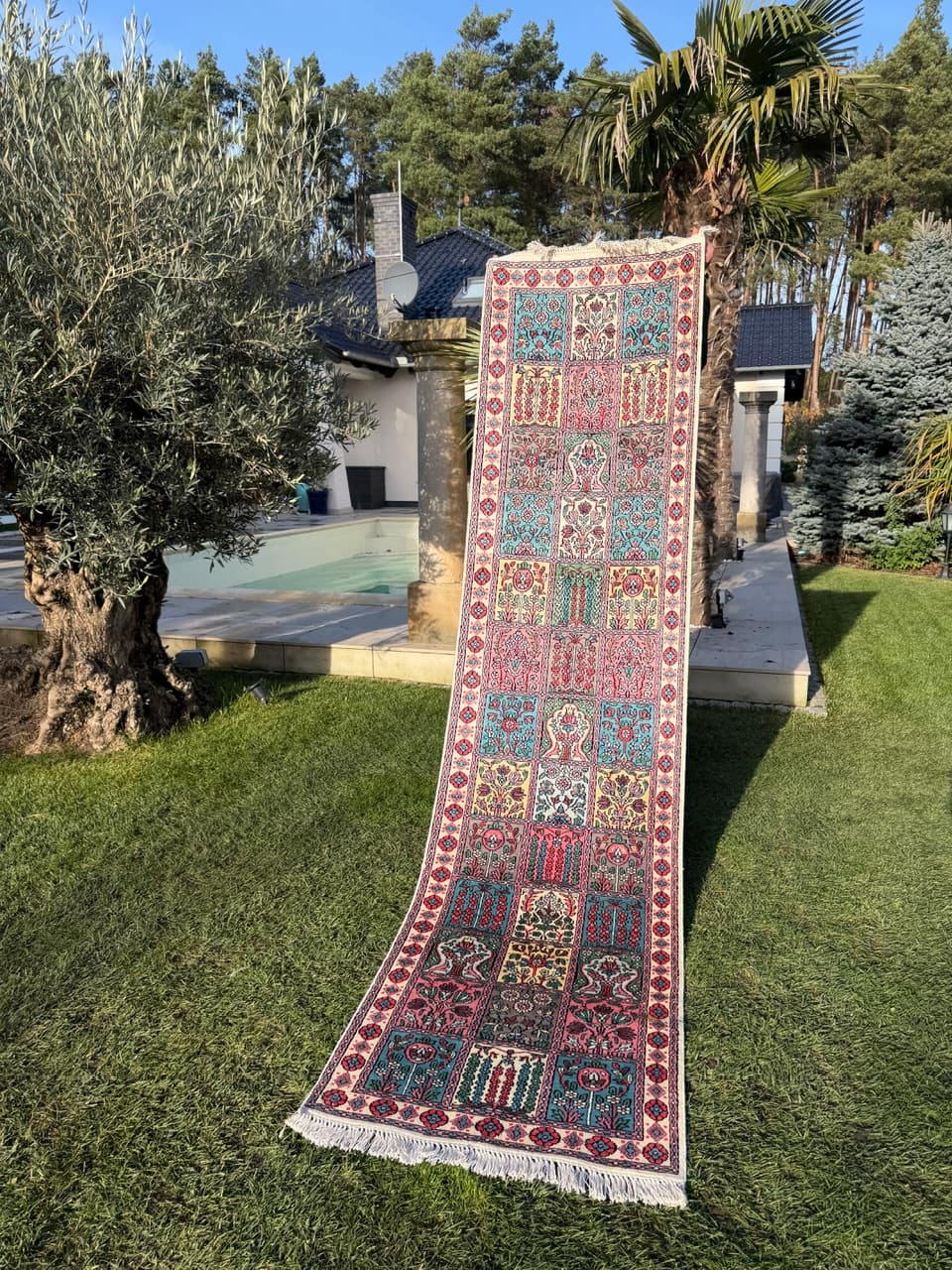 Runner Ghoum, multicolor silk, India - 167333