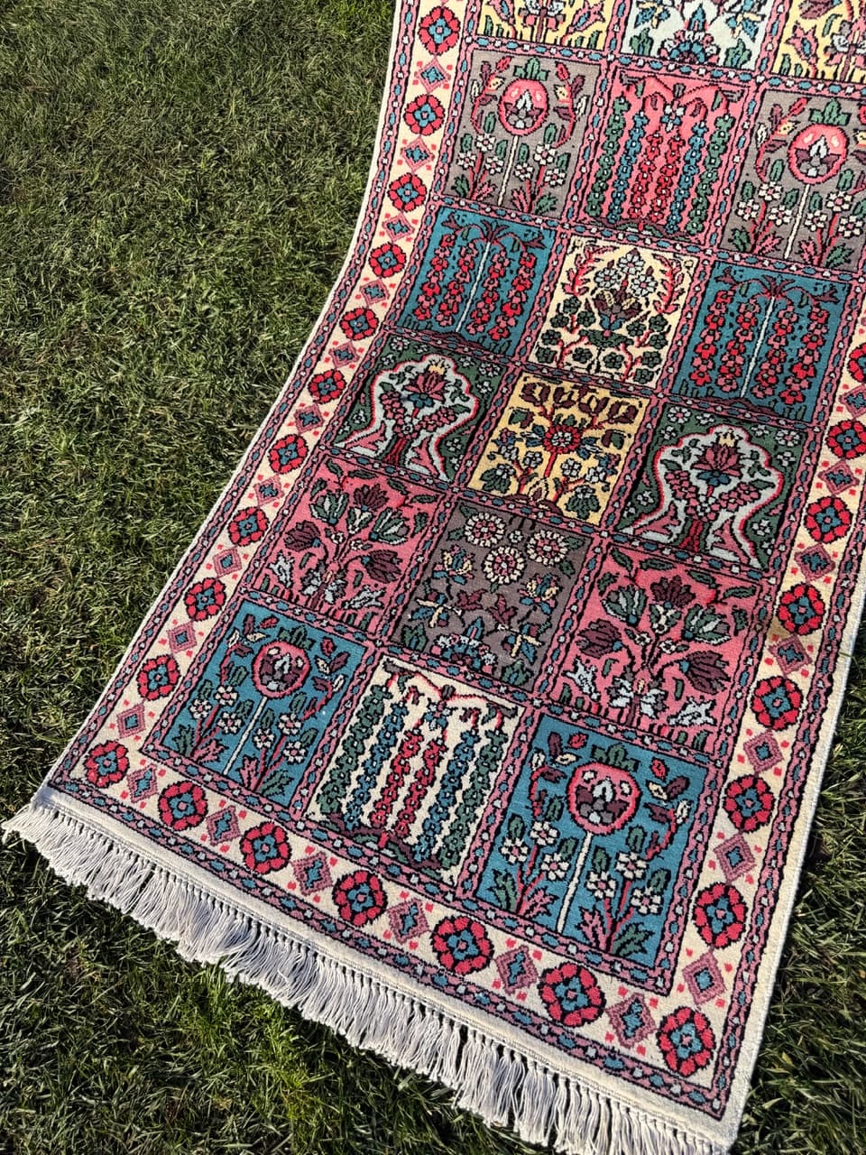 Runner Ghoum, multicolor silk, India - 167334