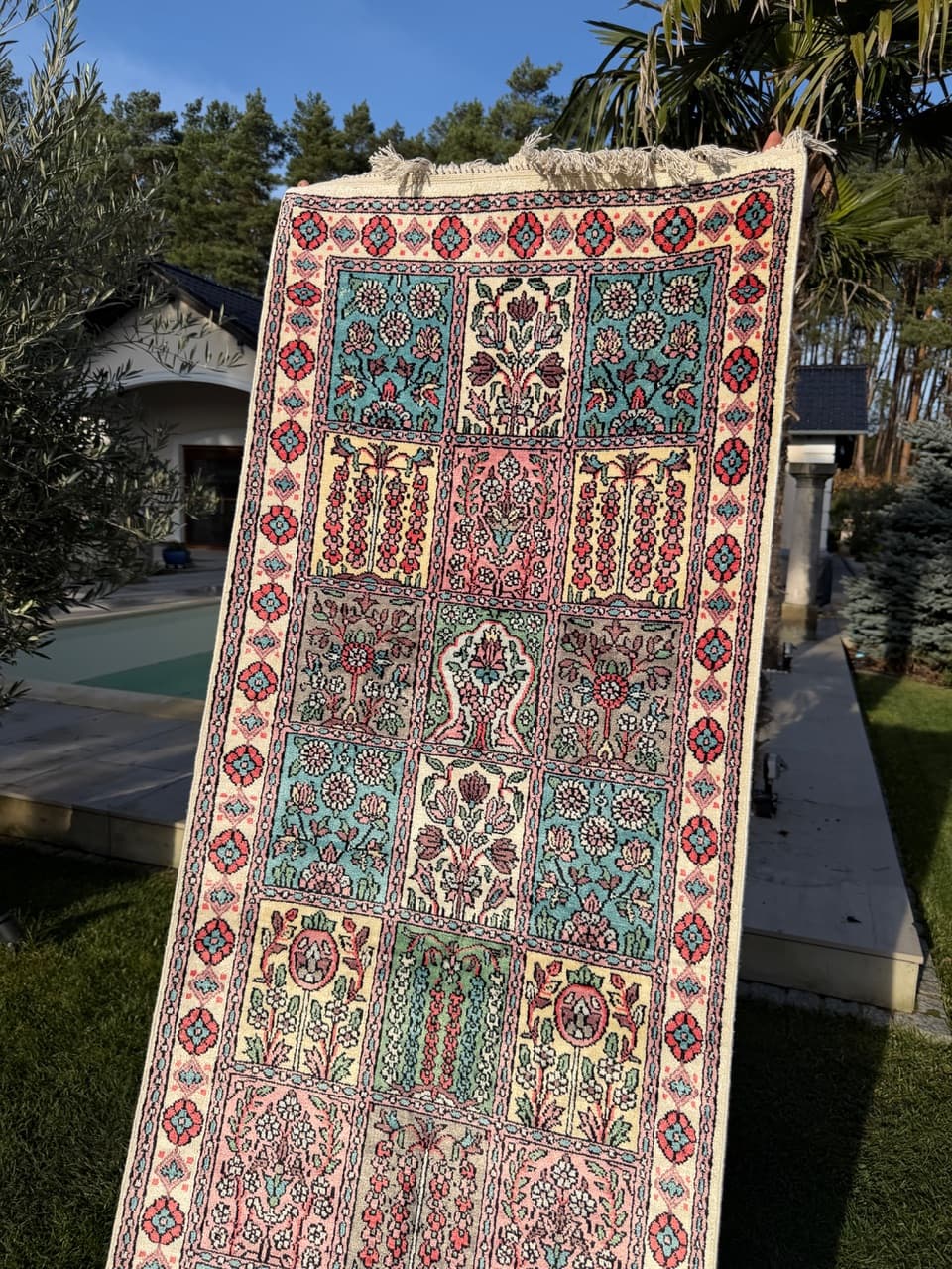 Runner Ghoum, multicolor silk, India - 167336