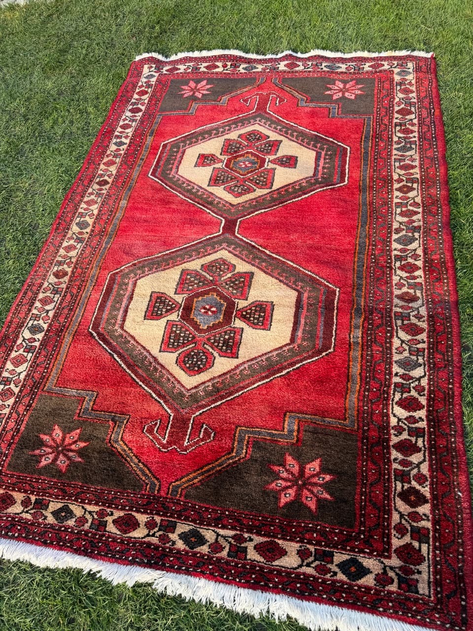 Rug Hamadan, red, wool, Iran, 1990s. - 167357