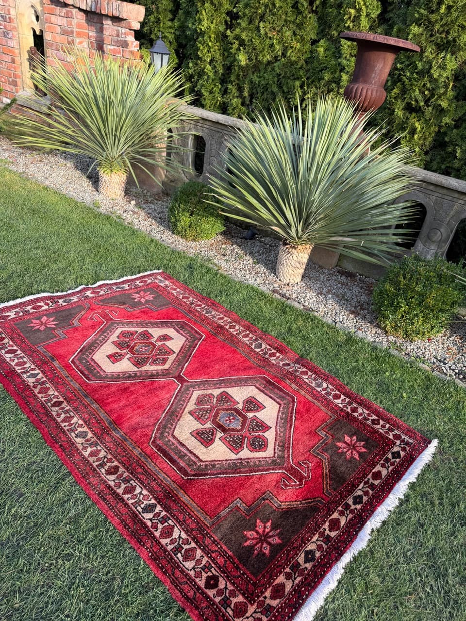 Rug Hamadan, red, wool, Iran, 1990s. - 167355