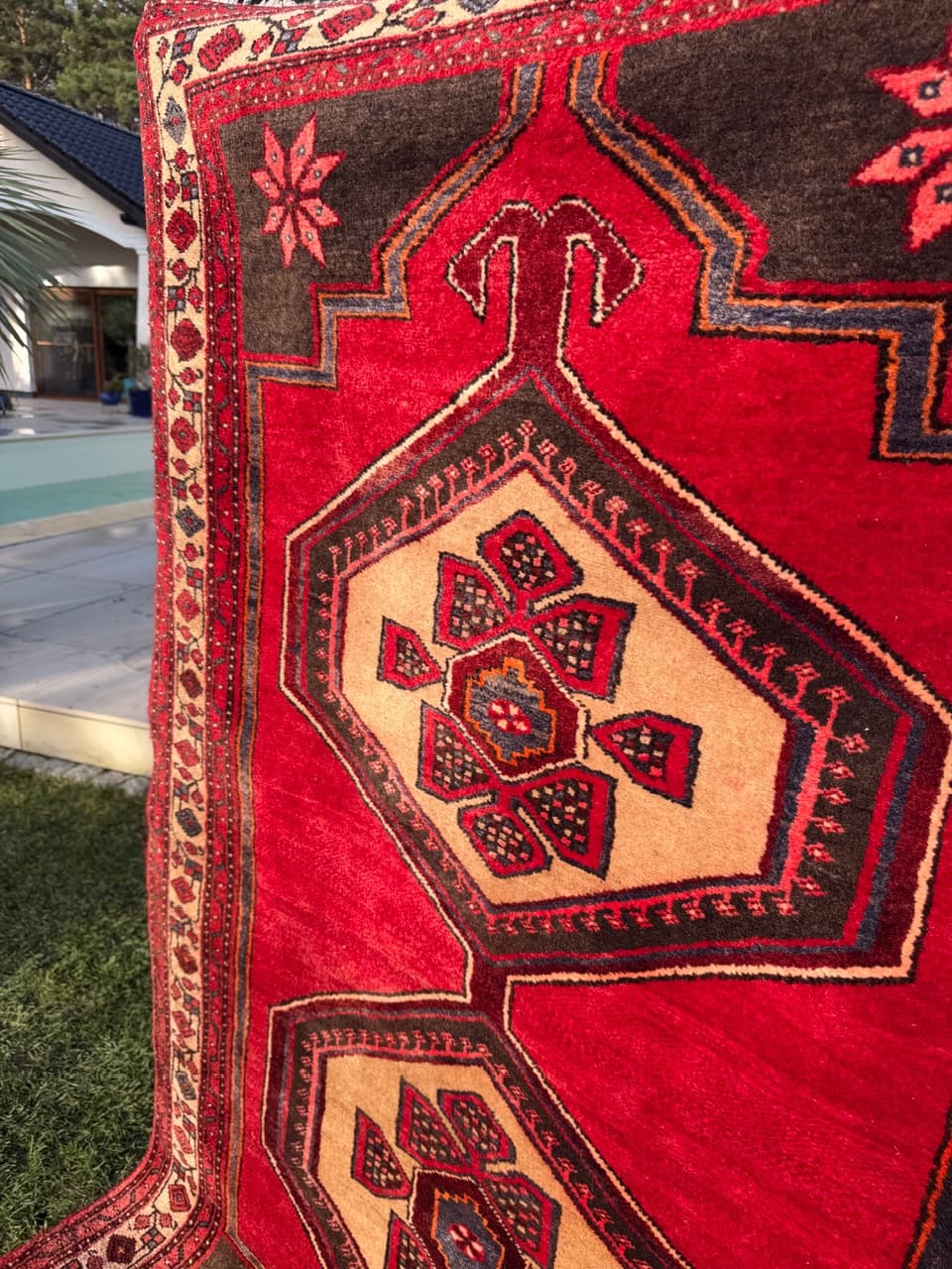 Rug Hamadan, red, wool, Iran, 1990s. - 167352