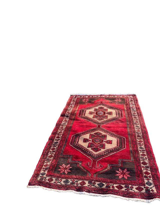 Rug Hamadan, red, wool, Iran, 1990s. - DIMENSION