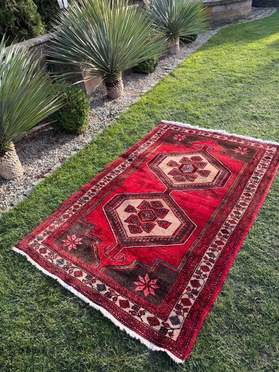 Rug Hamadan, red, wool, Iran, 1990s. - 167354
