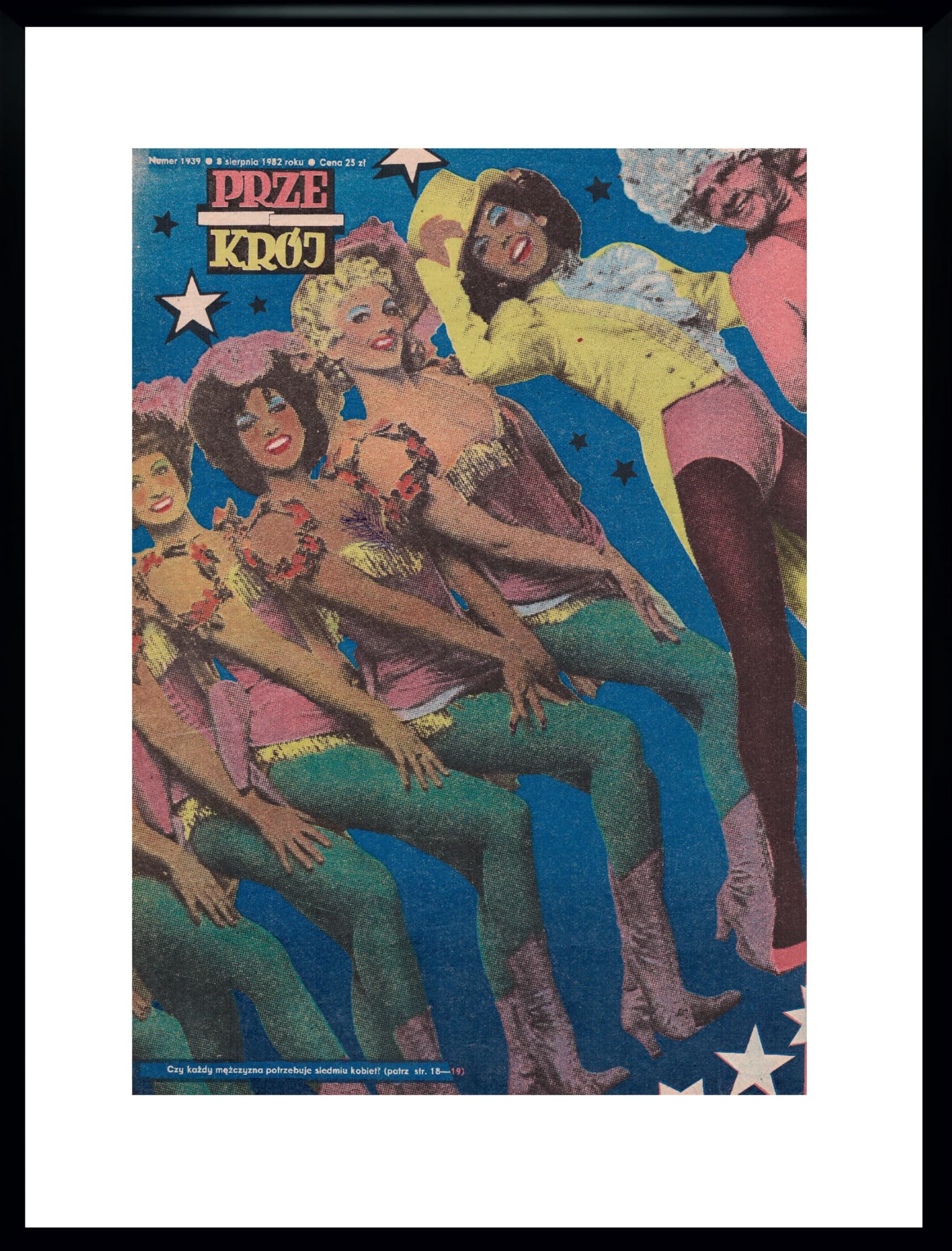 Poster PRZEKRÓJ cover 30x40 cm, multicolor, Poland, 1980s.