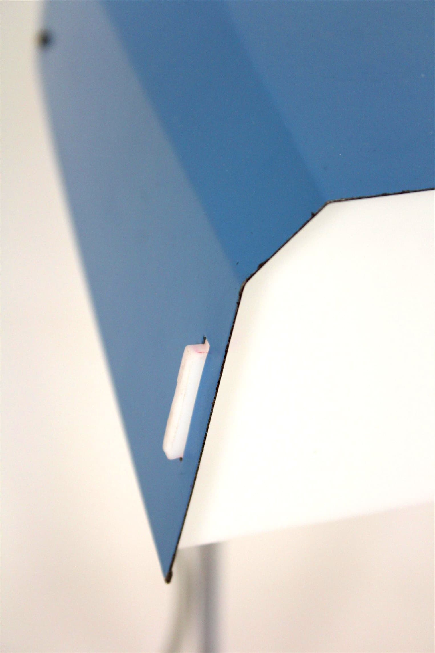 Desk lamp Brusel, blue metal, by J. Hurka, Czechoslovakia, 1970s. - 167424