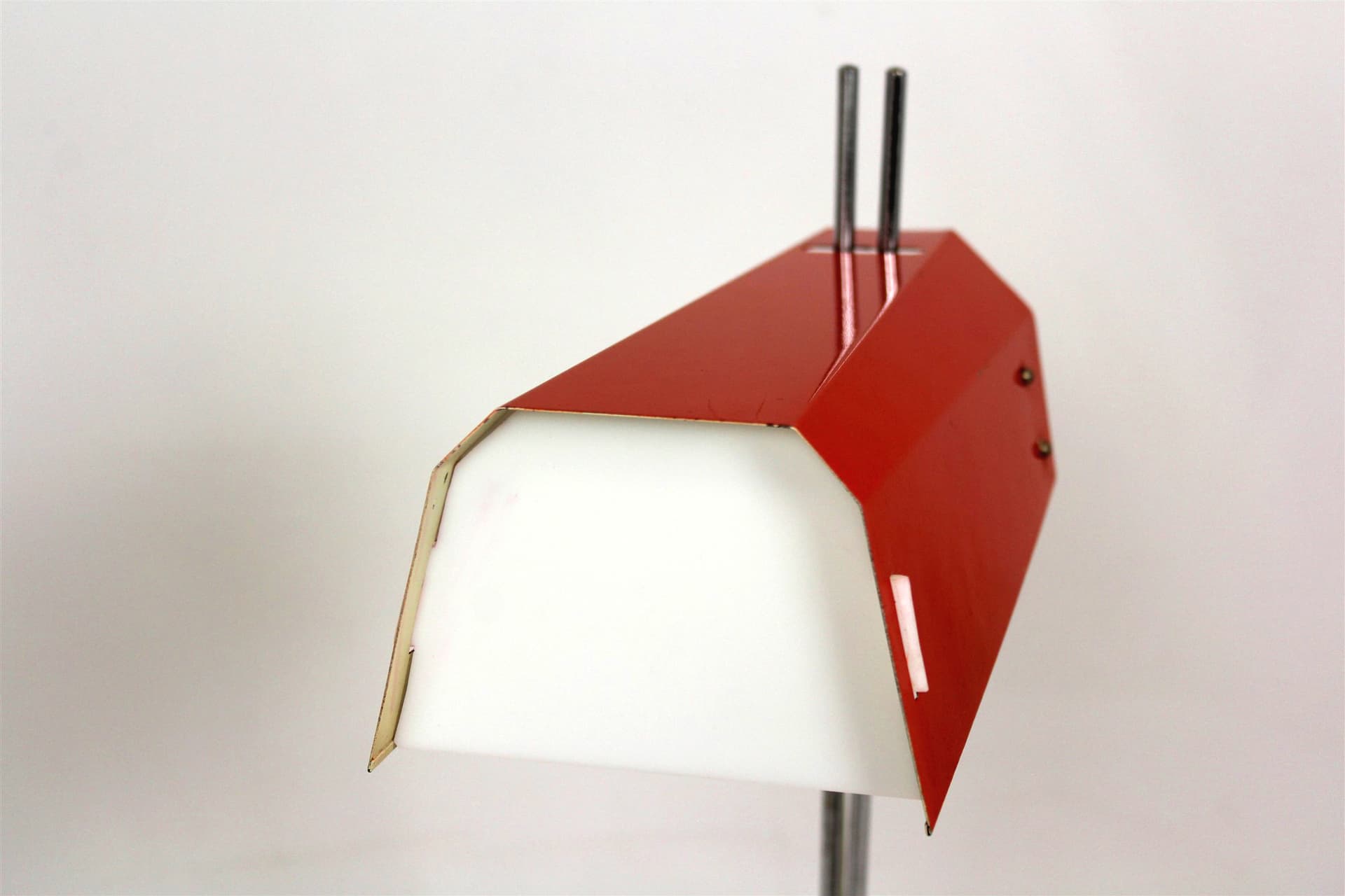 Desk lamp, red, by J. Hurka, Czech Republic, 1970s. - 167490