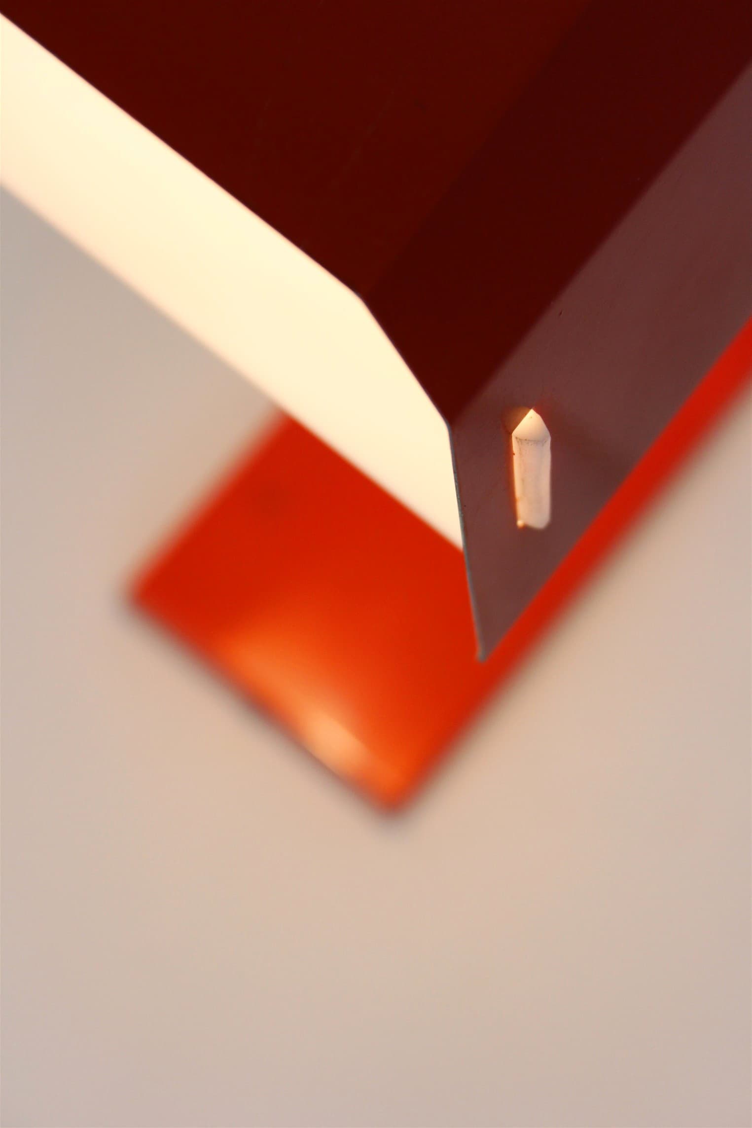 Desk lamp, red, by J. Hurka, Czech Republic, 1970s. - 167486