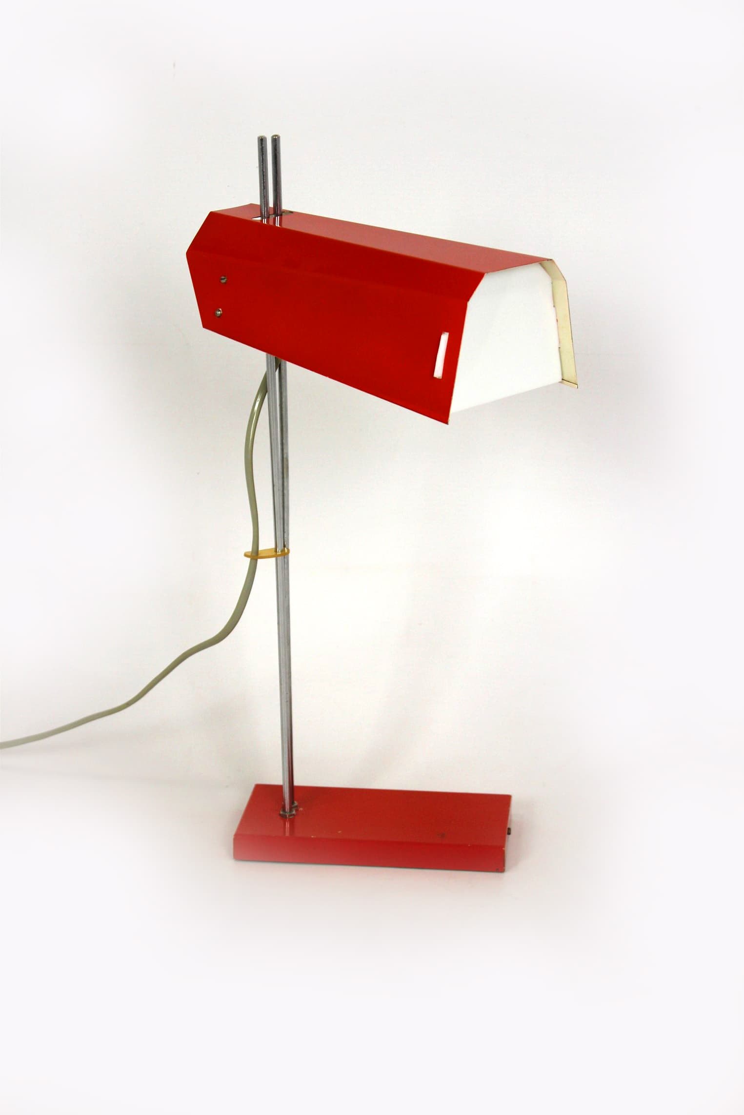 Desk lamp, red, by J. Hurka, Czech Republic, 1970s. - 167494