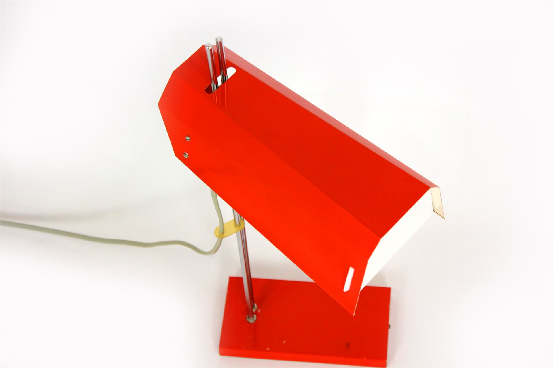 Desk lamp, red, by J. Hurka, Czech Republic, 1970s. - 167481