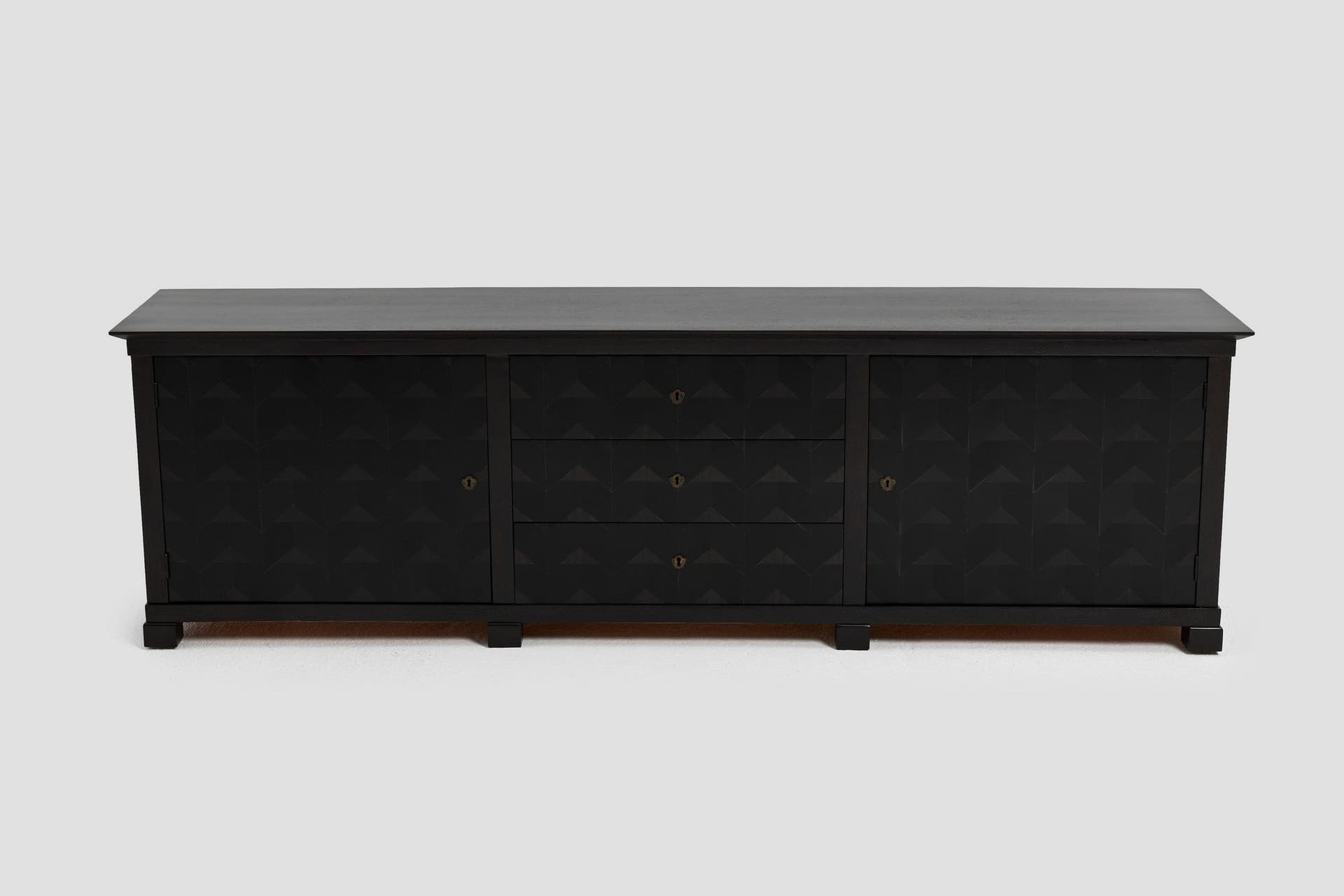 Sideboard Brutalist, dark brown oak, Germany, 1970s. - 167560