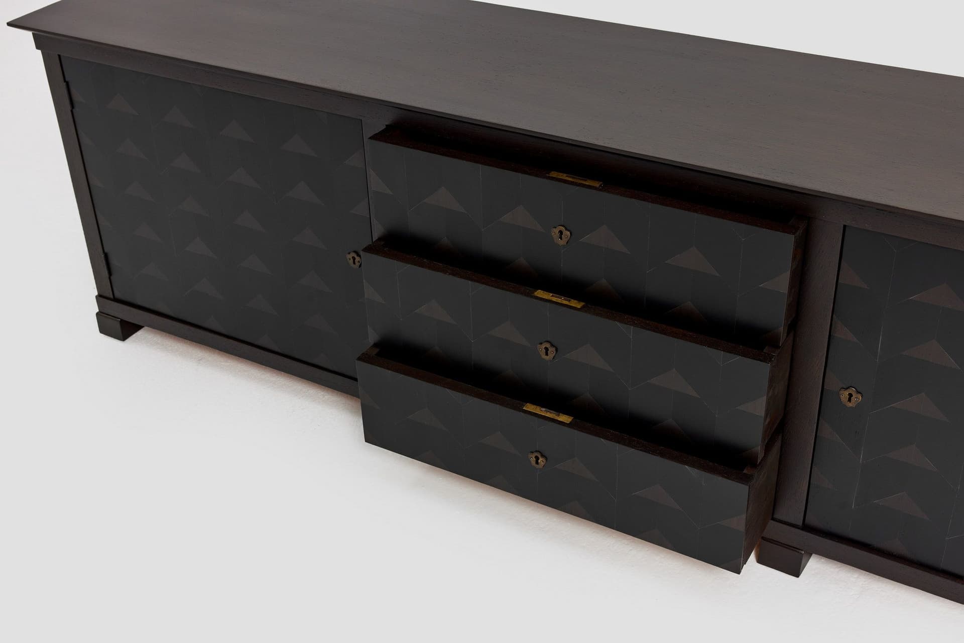 Sideboard Brutalist, dark brown oak, Germany, 1970s. - 167564