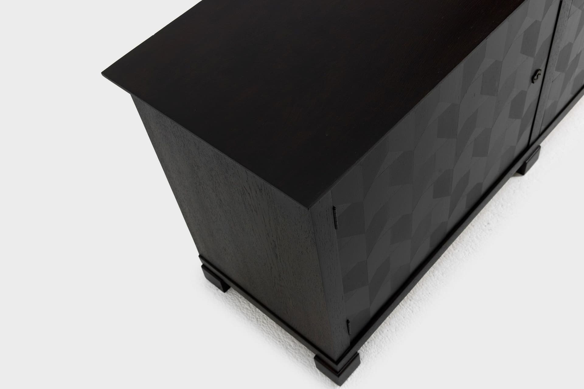 Sideboard Brutalist, dark brown oak, Germany, 1970s. - 167566