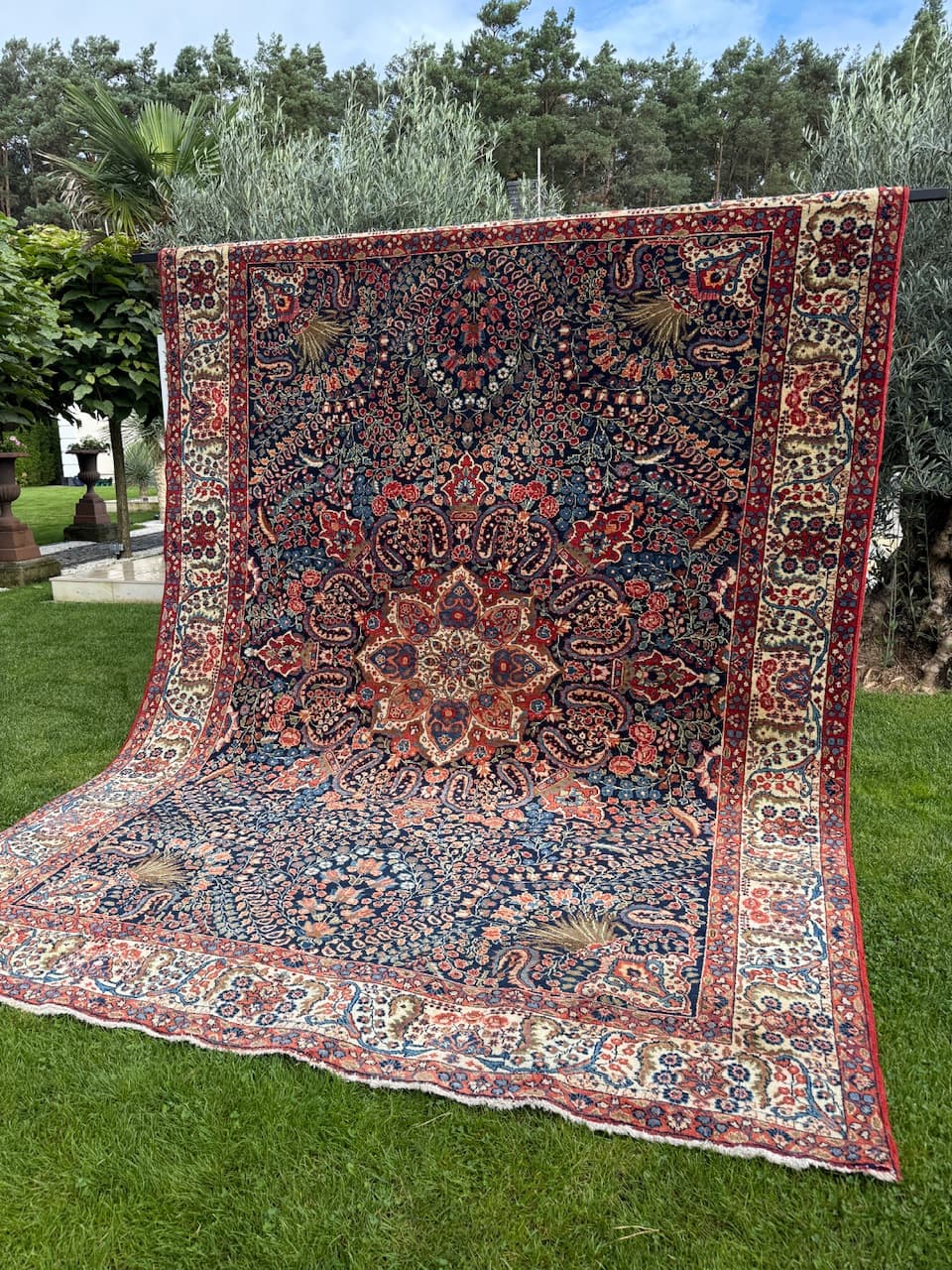 Dywan perski Farahan, granatowy, wełna, Iran, lata 30. - 167571