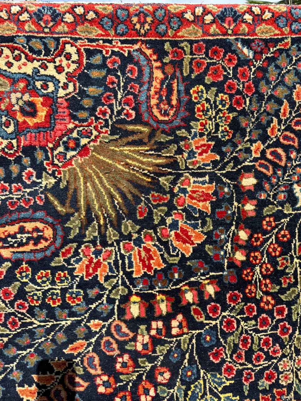 Dywan perski Farahan, granatowy, wełna, Iran, lata 30. - 167577