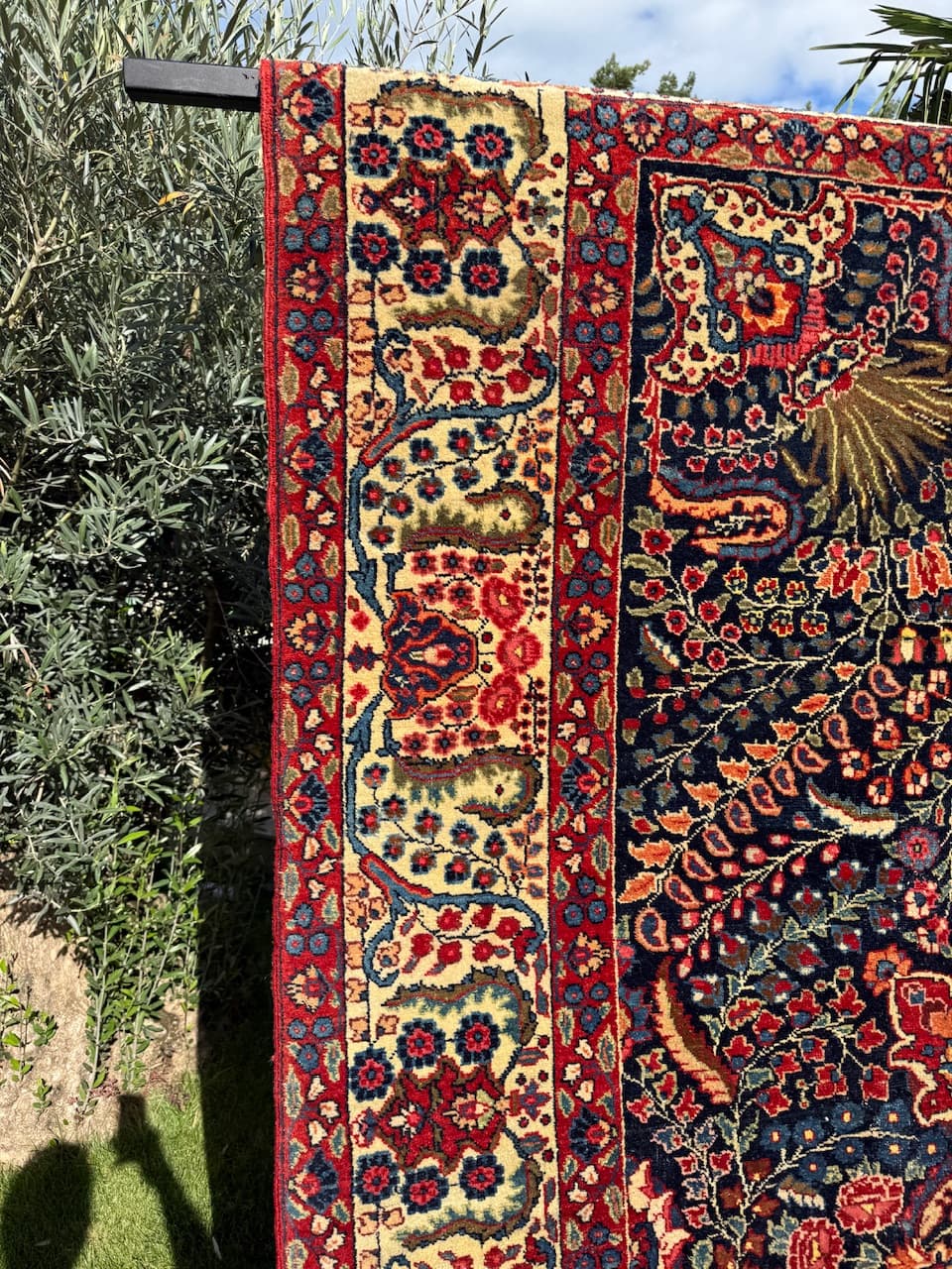 Dywan perski Farahan, granatowy, wełna, Iran, lata 30. - 167576