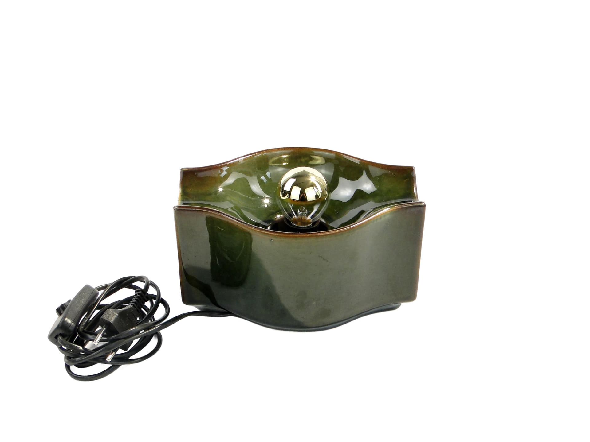 Wall sconce, olive ceramics, by A. Sadulski, Poland, 1970s.