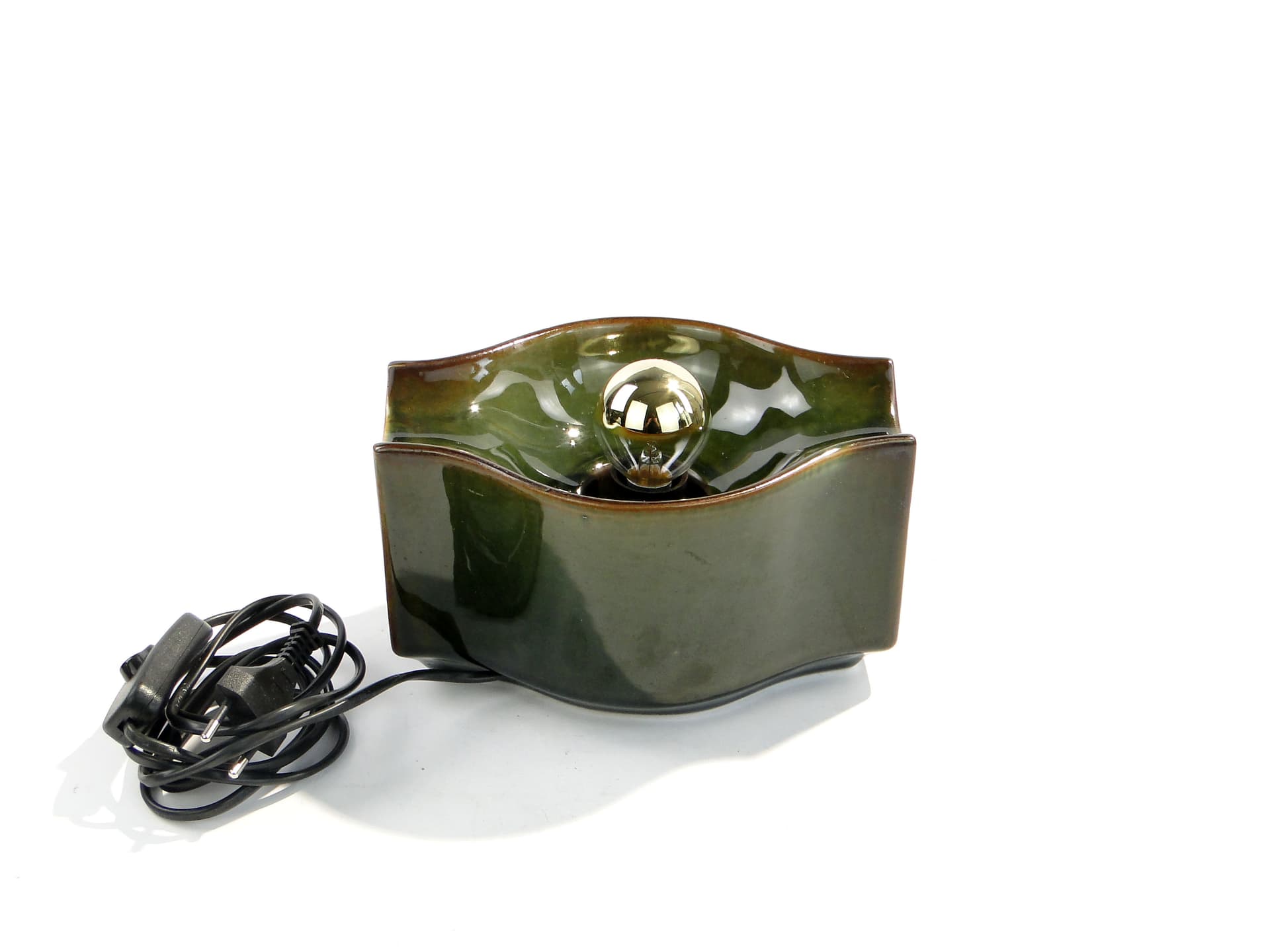 Wall sconce, olive ceramics, by A. Sadulski, Poland, 1970s. - 1226