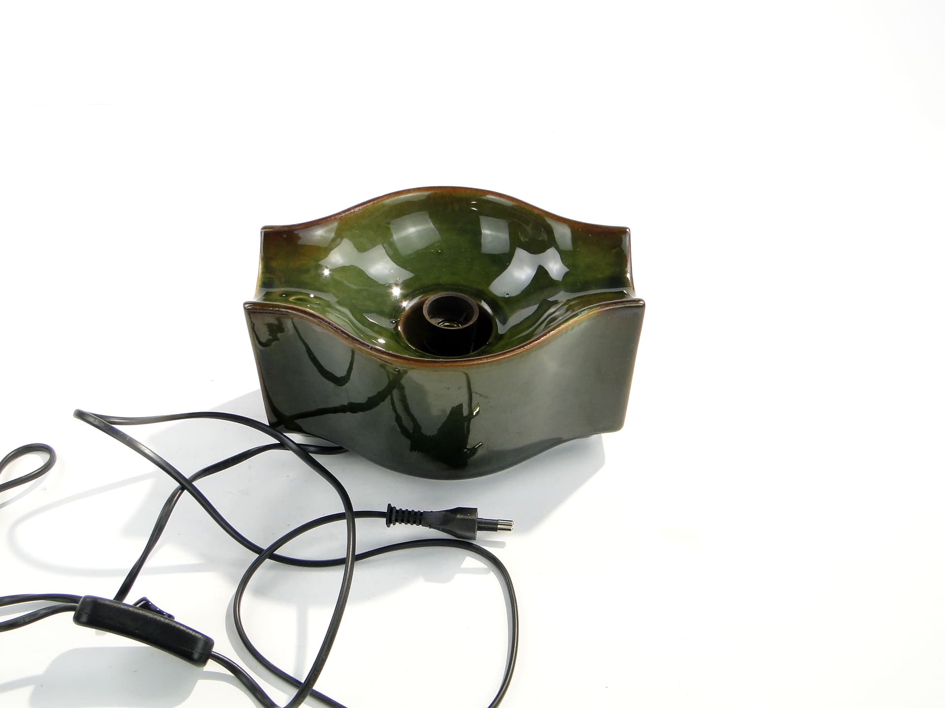 Wall sconce, olive ceramics, by A. Sadulski, Poland, 1970s. - 1225