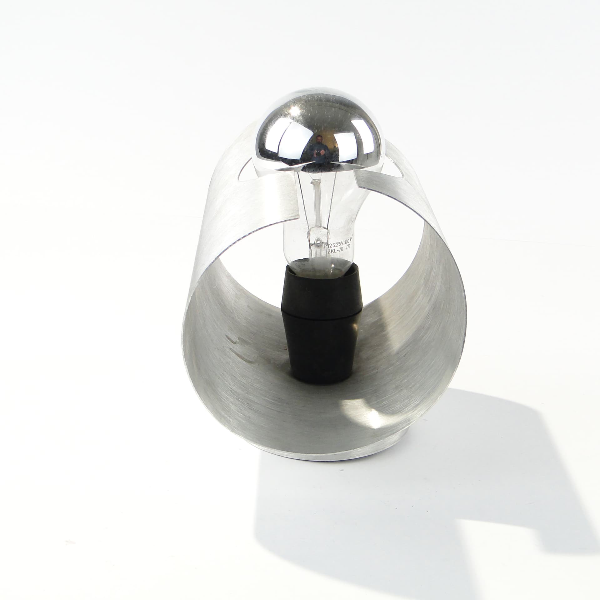 Kinkiet D120, srebrny, aluminium, Polska, lata 60. - 167853