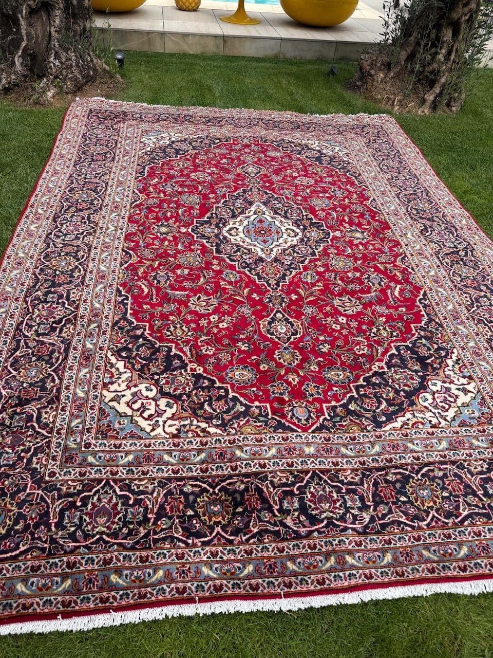 Dywan Keshan, czerwony, wełna, Iran - 167884