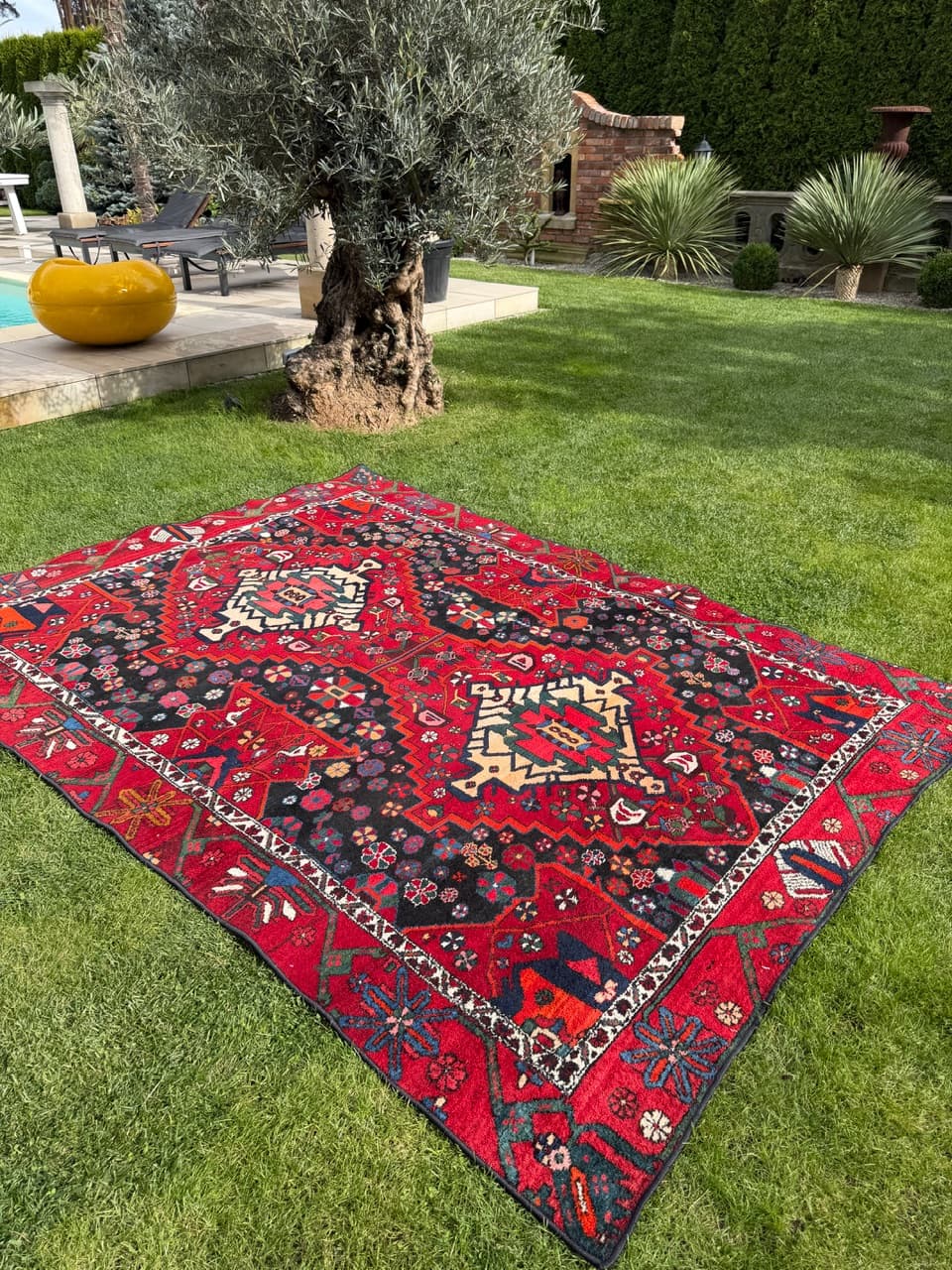 Rug Hamadan, multicolor wool, Iran, 1990s. - 167897