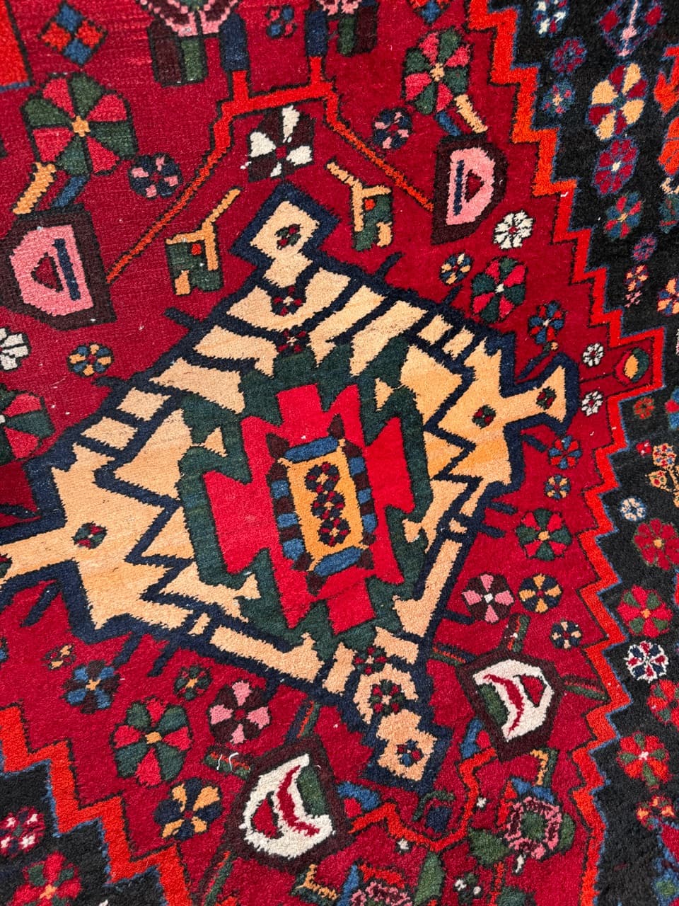 Rug Hamadan, multicolor wool, Iran, 1990s. - 167893