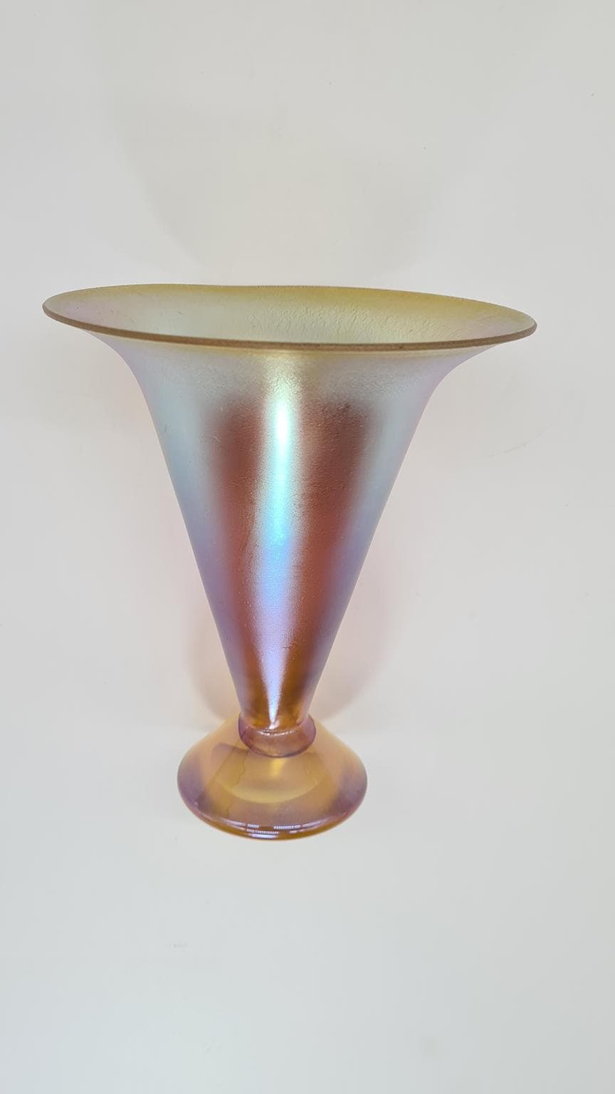 Vase Myra, multicolor iridescent glass, WMF, Germany, 1920s. - 167936