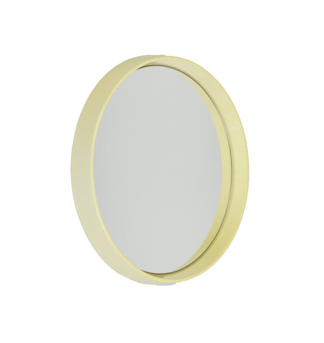 Okrągłe lustro w głębokiej ramie, lata 70 - WYMIARY