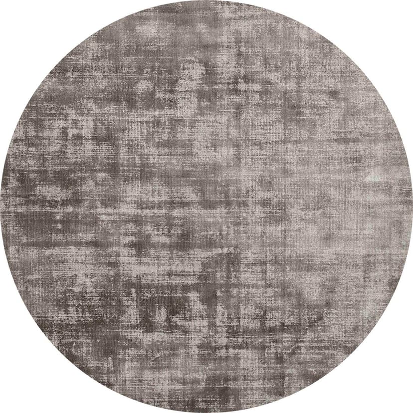 Round Rug Desert Dark Grey Round 200x200 cm grey, tencel, Carpets & More