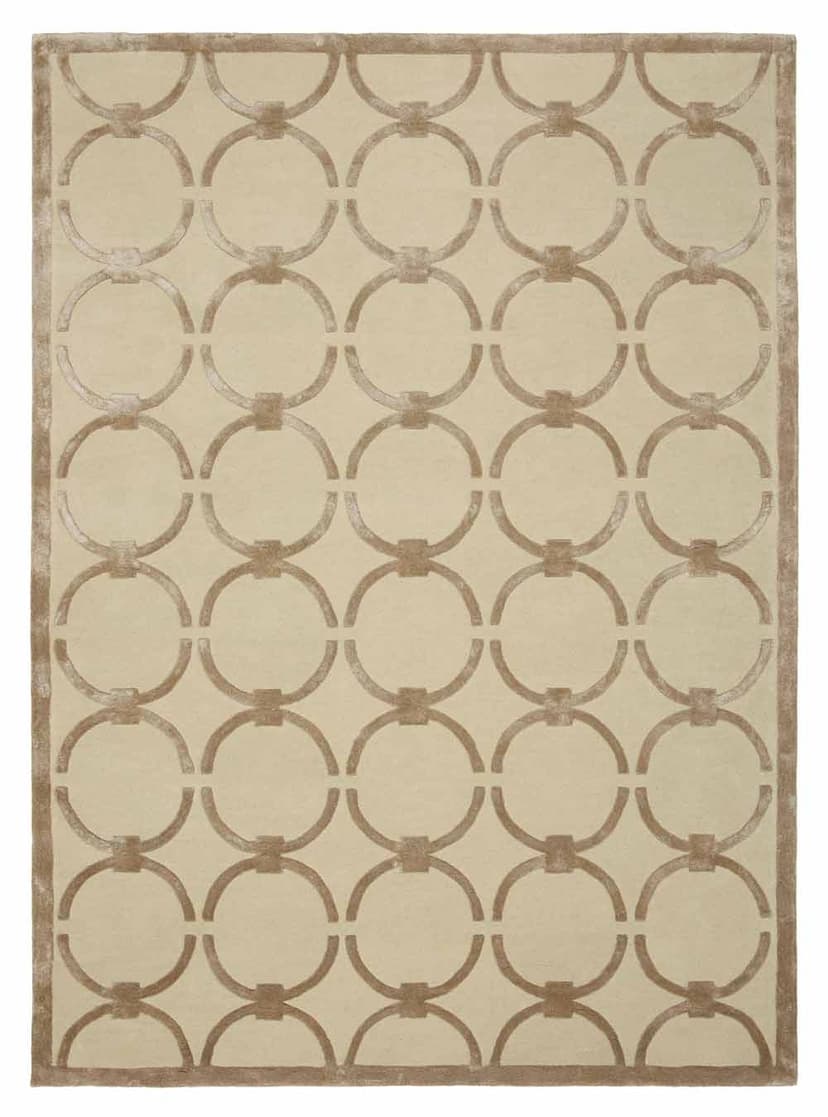 Rug GLAM CREAM BEIGE, 160x230 cm, beige, wool, viscose, Carpets & More