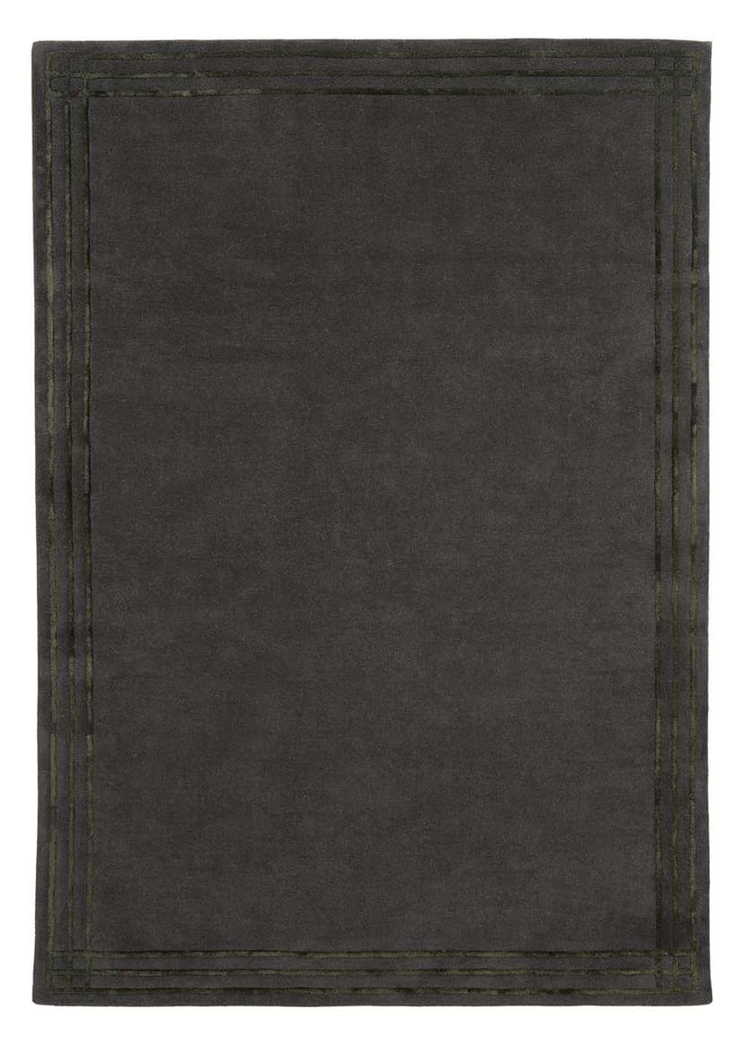 Rug Linea Graphite Dark Green 160x230 cm, grey, wool, viscose, Carpets & More