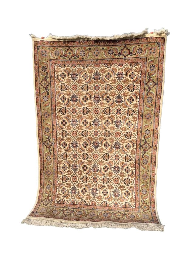 Dywan Indo Herati, beżowy, wełna, Indie - WYMIARY