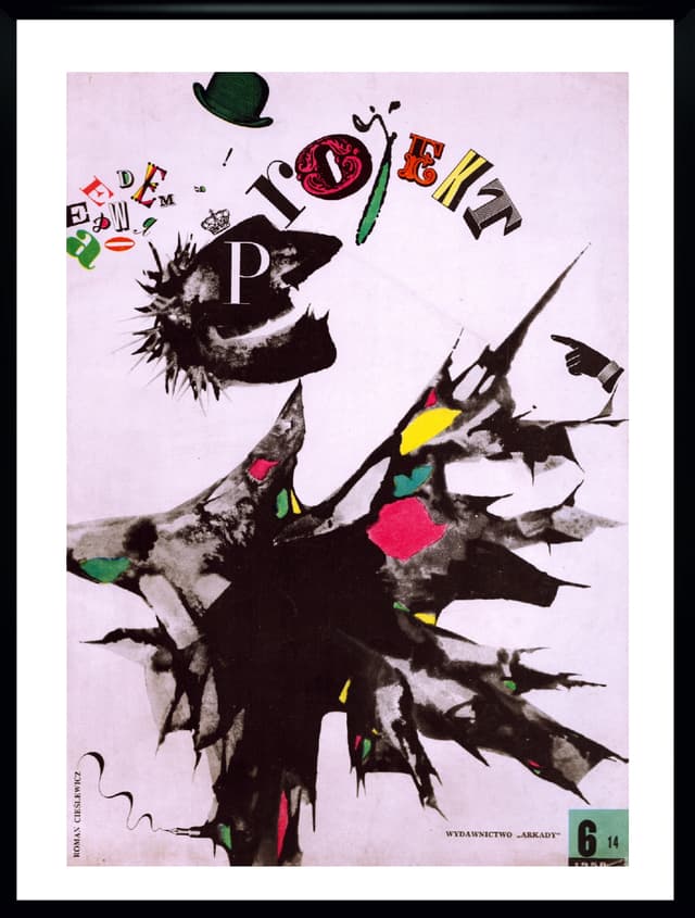 Cover PROJEKT, multicolor, by R. Cieślewicz, Poland, 1950s. - DIMENSION