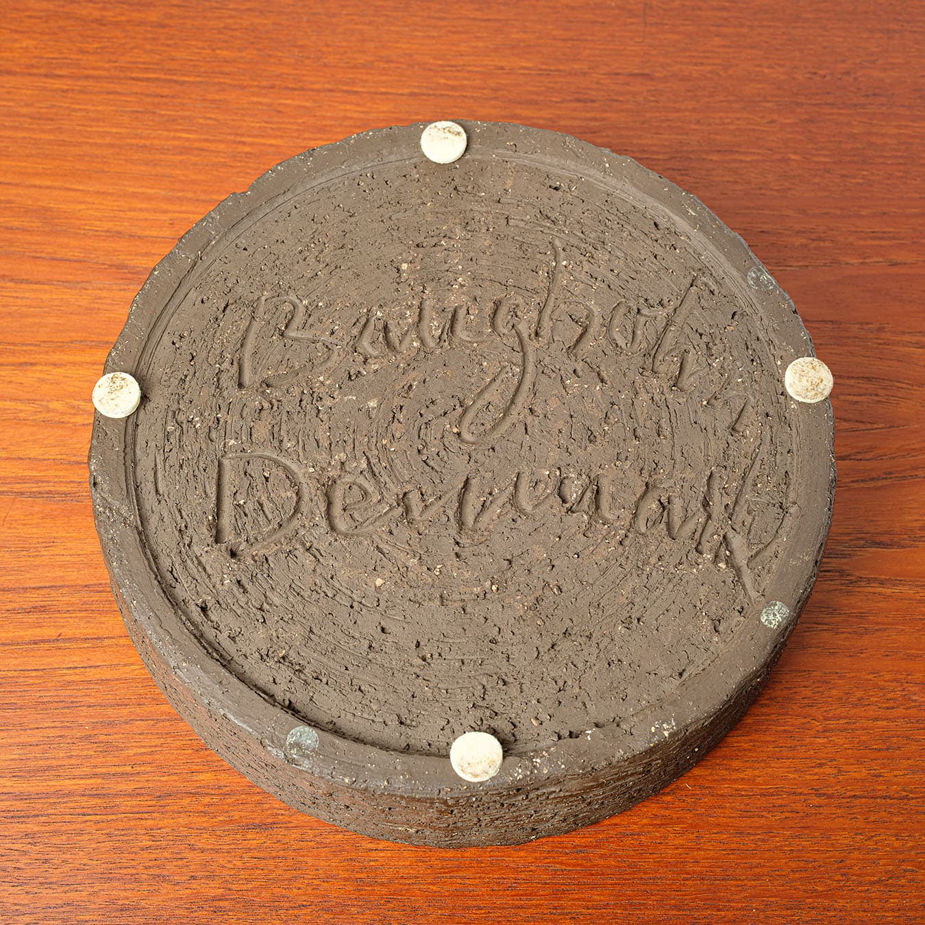 Decorative bowl, multicolor, chamotte stoneware, Denmark, 1970s. - 168497